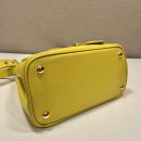 Prada Double Saffiano Mini Bag Yellow For Women, Women's Bags 9.8in/25cm 1BG443_2A4A_F0377_V_XOO