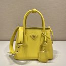 Prada Double Saffiano Mini Bag Yellow For Women, Women's Bags 9.8in/25cm 1BG443_2A4A_F0377_V_XOO
