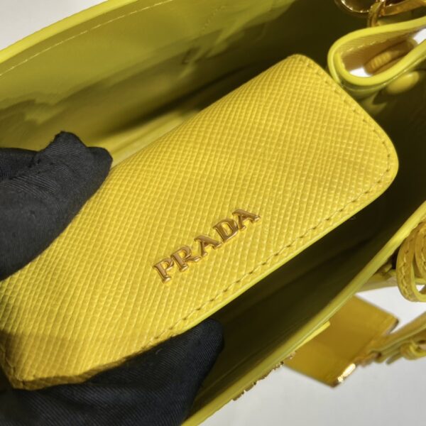 Prada Double Saffiano Mini Bag Yellow For Women, Women's Bags 9.8in/25cm 1BG443_2A4A_F0377_V_XOO