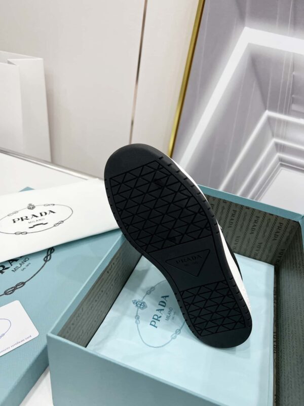 Prada Downtown Perforated Sneakers Black For Women 1.2in/30mm PRD 