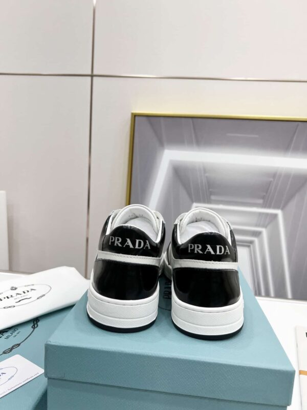 Prada Downtown Perforated Sneakers Black/White For Women 1.2in/30mm PRD 2EE364_3LKG_F0964