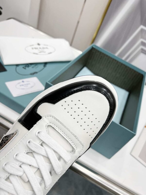 Prada Downtown Perforated Sneakers Black/White For Women 1.2in/30mm PRD 2EE364_3LKG_F0964