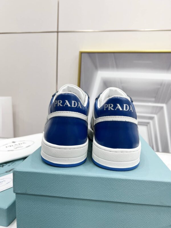 Prada Downtown Perforated Sneakers Blue/White For Women 1.2in/30mm PRD 2EE364_3LKG_F098Z