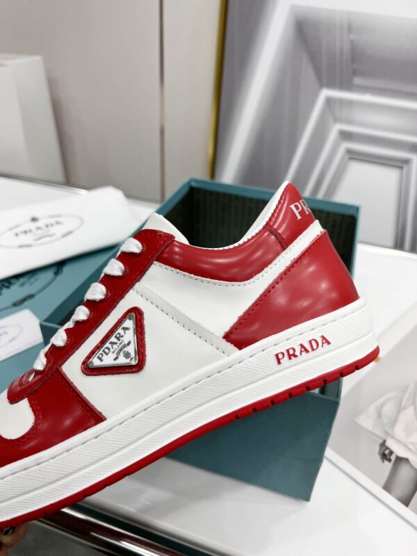 Prada Downtown Perforated Sneakers Red/White For Women 1.2in/30mm PRD 2EE364_3LKG_F0O3N