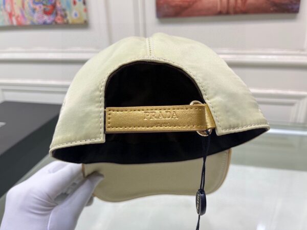 Prada Drill Baseball Cap Beige Prada Cap