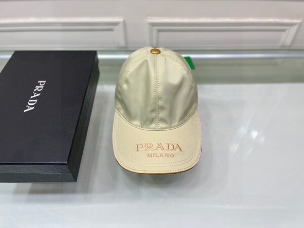 Prada Drill Baseball Cap Beige Prada Cap