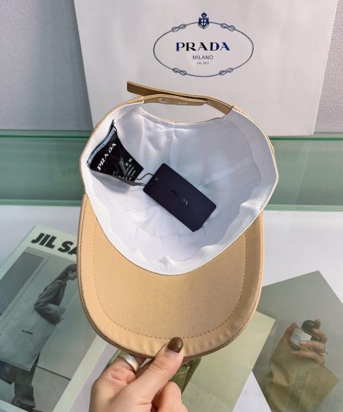 Prada Drill Baseball Cap Beige Prada Cap
