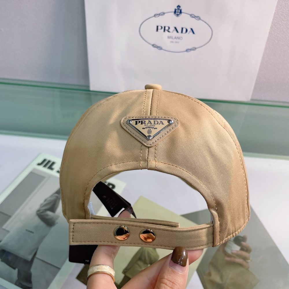Prada Drill Baseball Cap Beige Prada Cap - Image 3