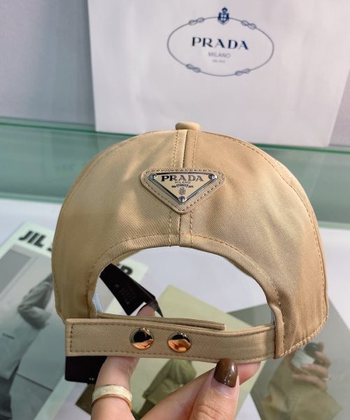 Prada Drill Baseball Cap Beige Prada Cap