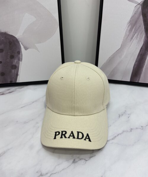 Prada Drill Baseball Cap Beige Prada Cap