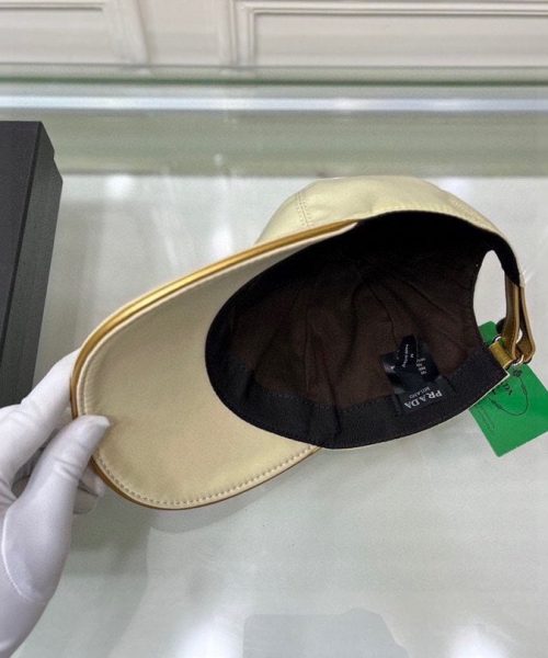 Prada Drill Baseball Cap Beige Prada Cap