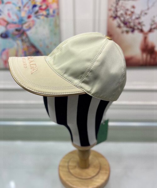 Prada Drill Baseball Cap Beige Prada Cap