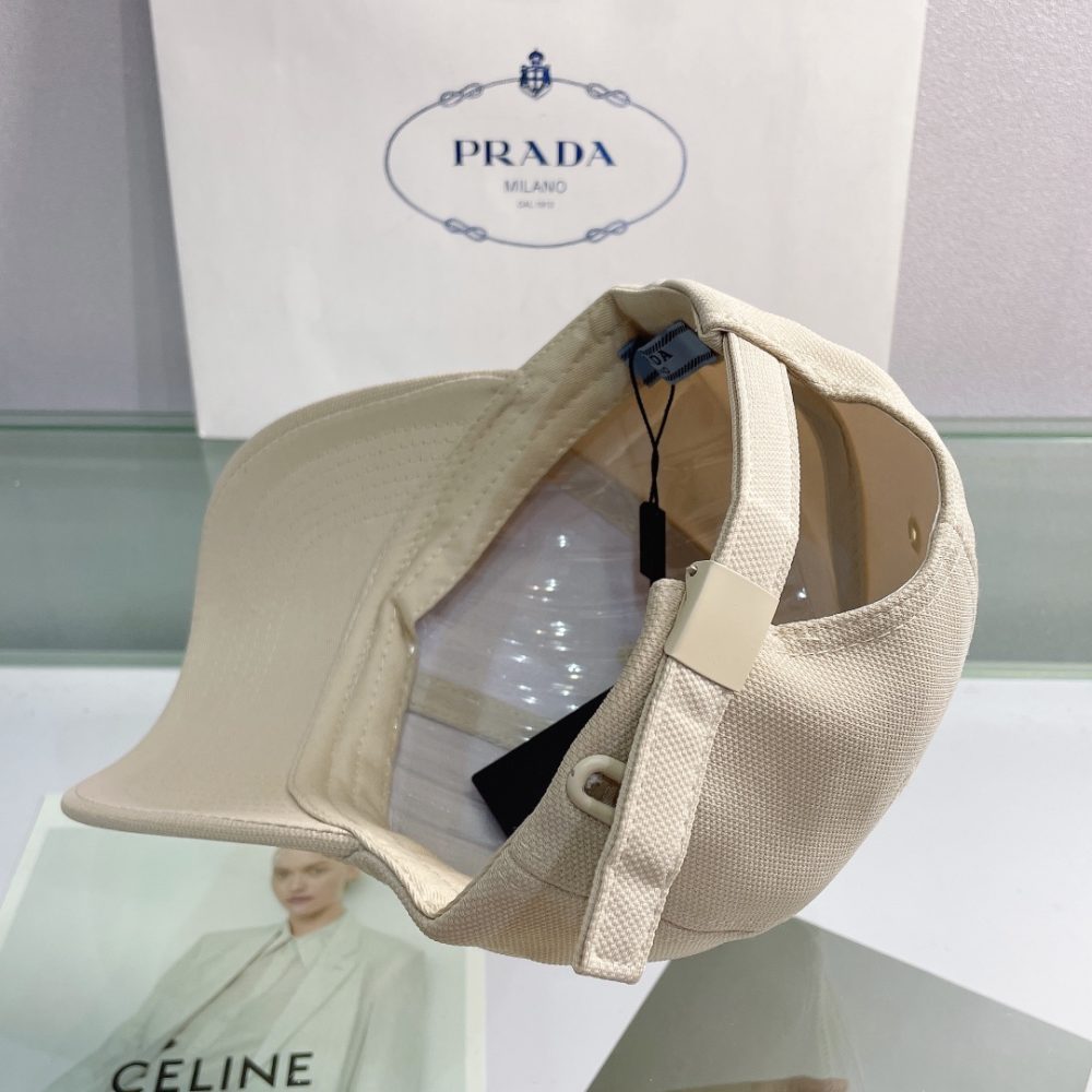 Prada Drill Baseball Cap Beige Prada Cap - Image 4