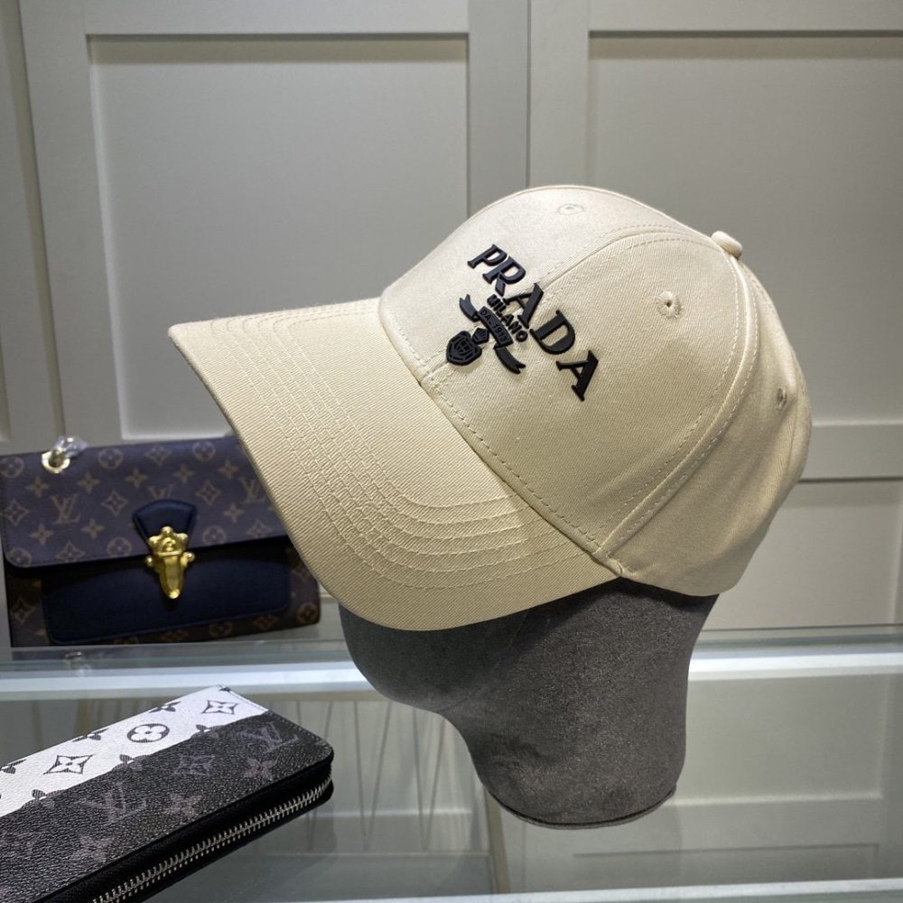 Prada Drill Baseball Cap Beige Prada Cap - Image 2