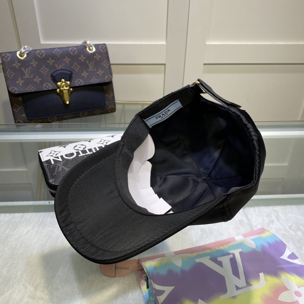 Prada Drill Baseball Cap Black Prada Cap - Image 2