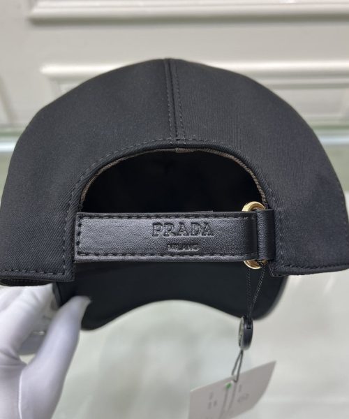Prada Drill Baseball Cap Black Prada Cap