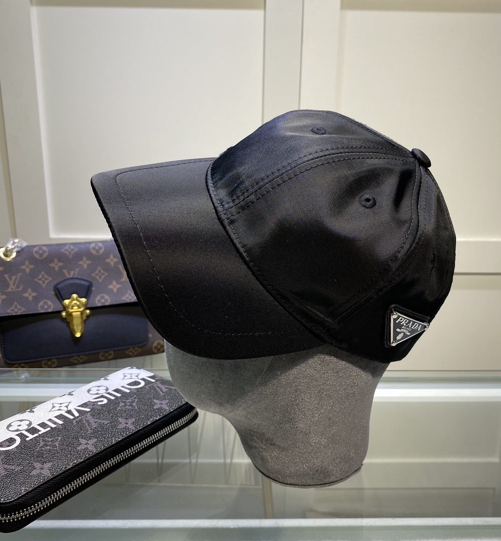 Prada Drill Baseball Cap Black Prada Cap