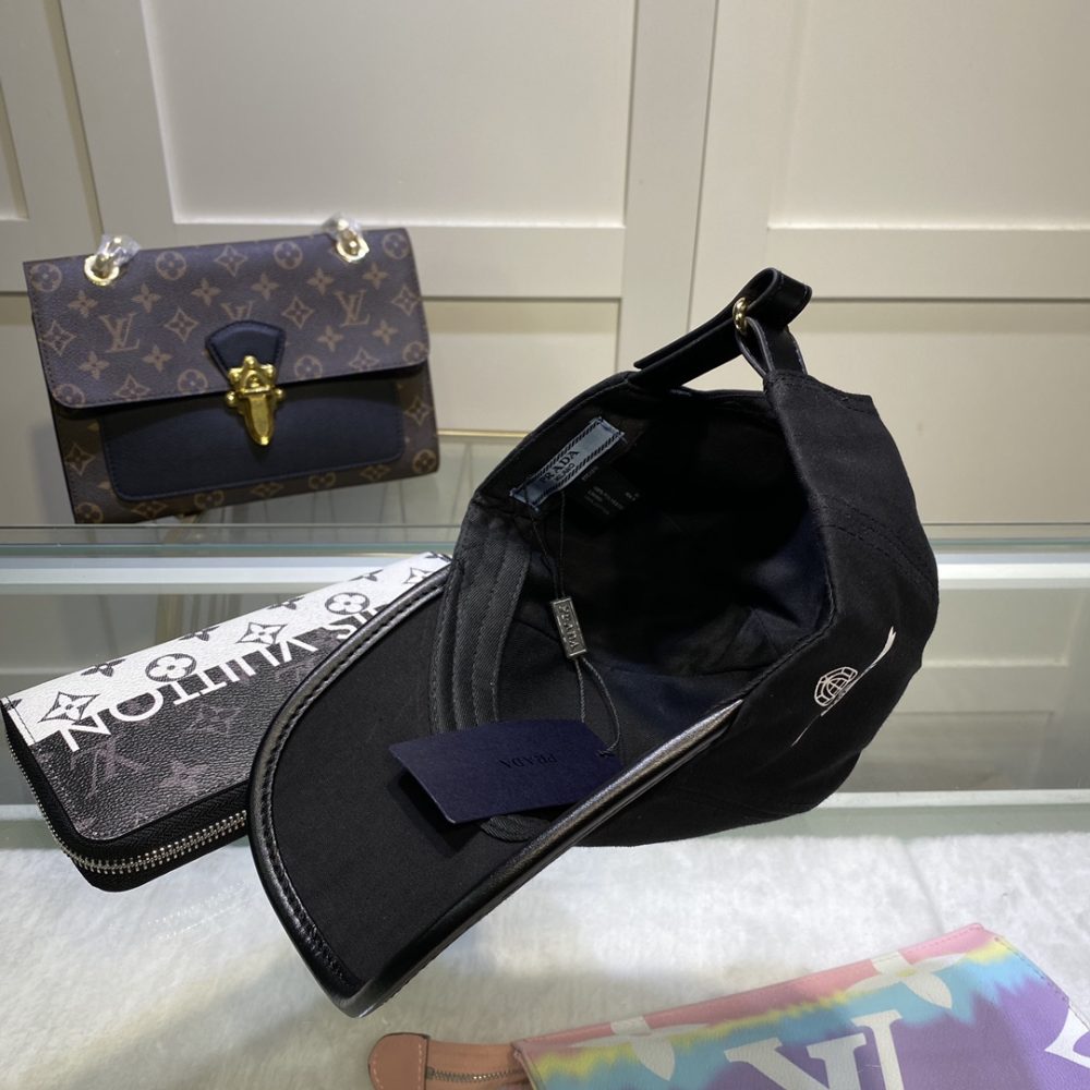 Prada Drill Baseball Cap Black Prada Cap - Image 2