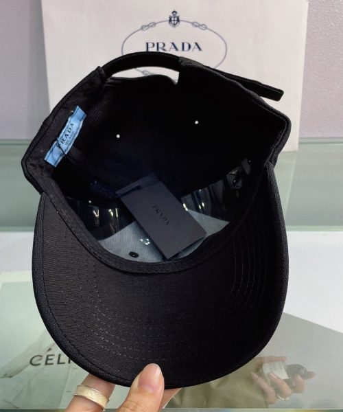 Prada Drill Baseball Cap Black Prada Cap
