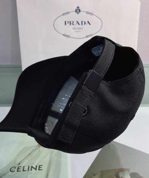 Prada Drill Baseball Cap Black Prada Cap