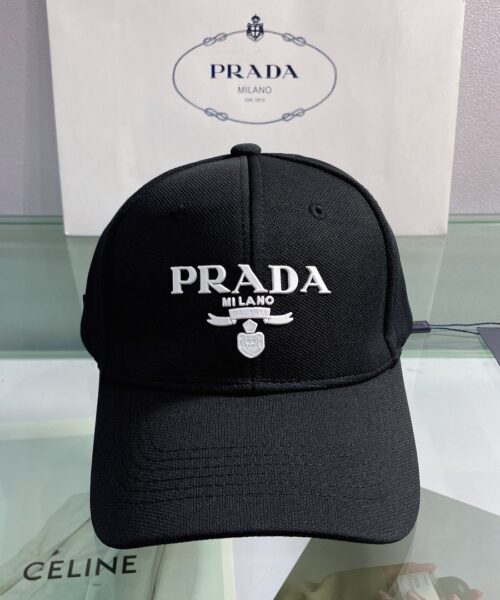 Prada Drill Baseball Cap Black Prada Cap
