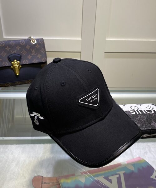 Prada Drill Baseball Cap Black Prada Cap
