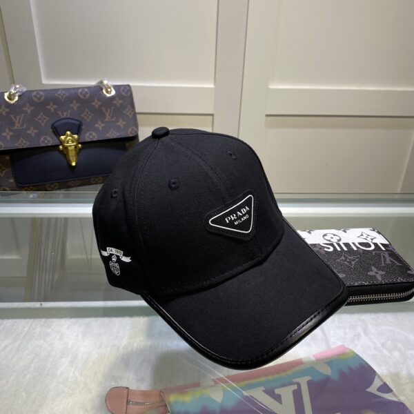 Prada Drill Baseball Cap Black Prada Cap