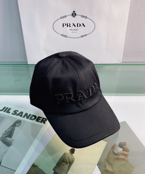 Prada Drill Baseball Cap Black Prada Cap