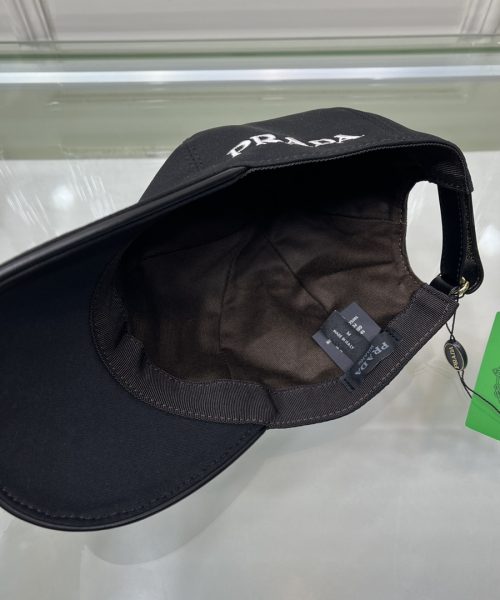 Prada Drill Baseball Cap Black Prada Cap