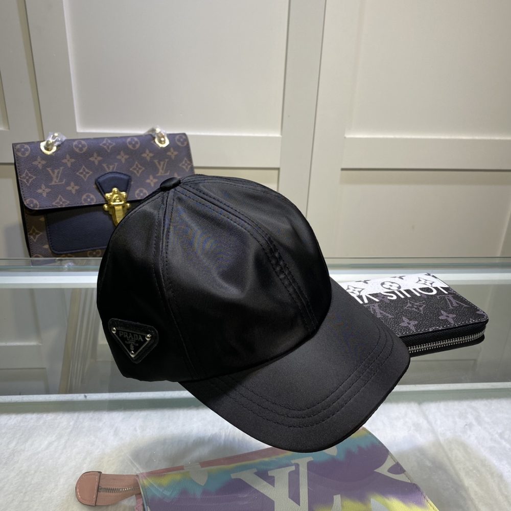 Prada Drill Baseball Cap Black Prada Cap - Image 2