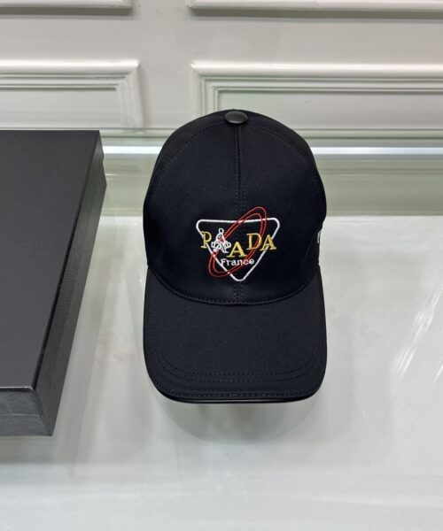 Prada Drill Baseball Cap Black Prada Cap