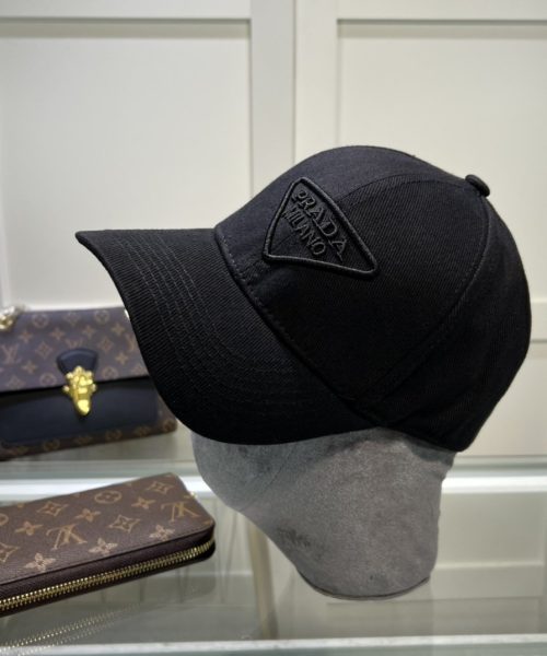 Prada Drill Baseball Cap Black Prada Cap