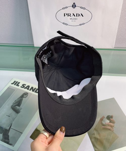 Prada Drill Baseball Cap Black Prada Cap