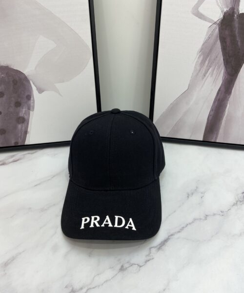 Prada Drill Baseball Cap Black Prada Cap
