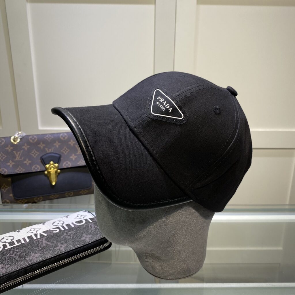 Prada Drill Baseball Cap Black Prada Cap - Image 3