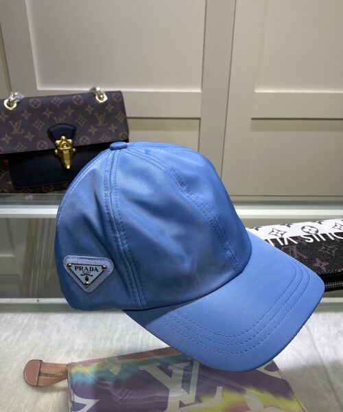 Prada Drill Baseball Cap Blue Prada Cap