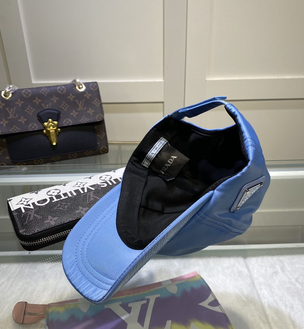 Prada Drill Baseball Cap Blue Prada Cap