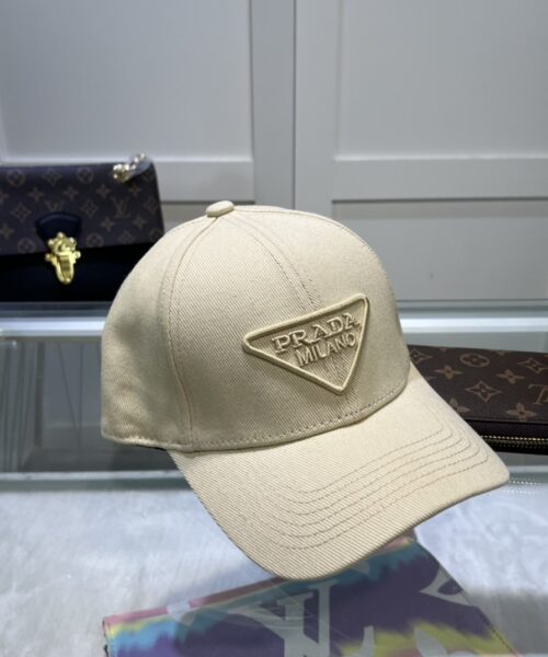 Prada Drill Baseball Cap Cream Prada Cap