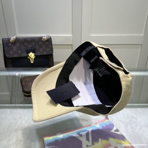 Prada Drill Baseball Cap Cream Prada Cap