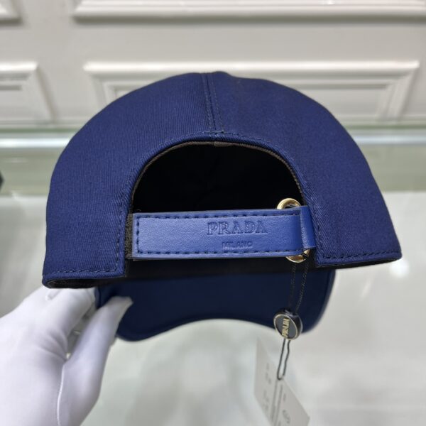 Prada Drill Baseball Cap Dark Blue Prada Cap