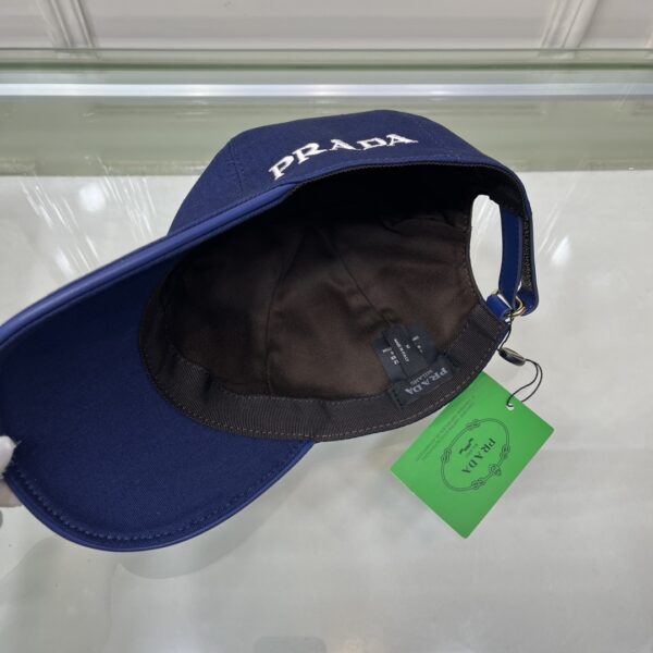 Prada Drill Baseball Cap Dark Blue Prada Cap