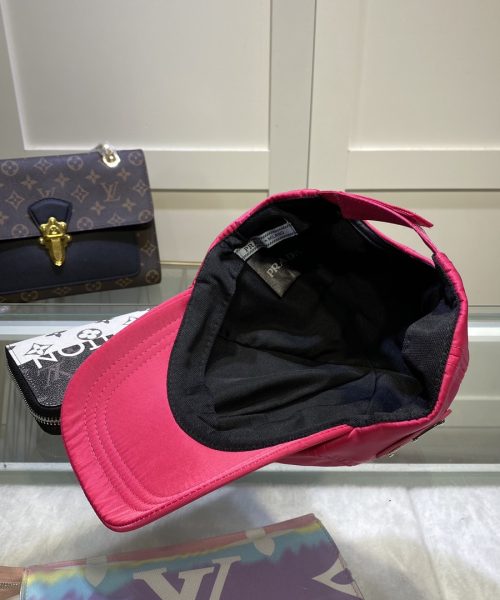 Prada Drill Baseball Cap Dark Pink Prada Cap