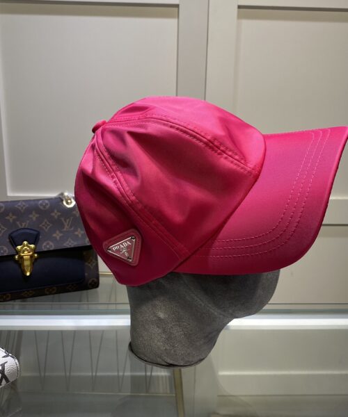 Prada Drill Baseball Cap Dark Pink Prada Cap