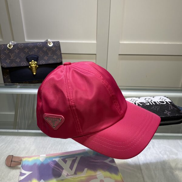 Prada Drill Baseball Cap Dark Pink Prada Cap
