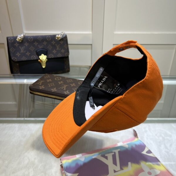 Prada Drill Baseball Cap Orange Prada Cap