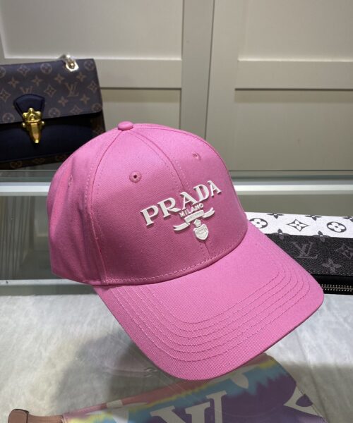 Prada Drill Baseball Cap Pink Prada Cap