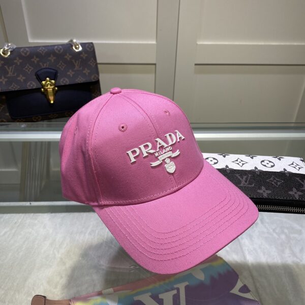 Prada Drill Baseball Cap Pink Prada Cap