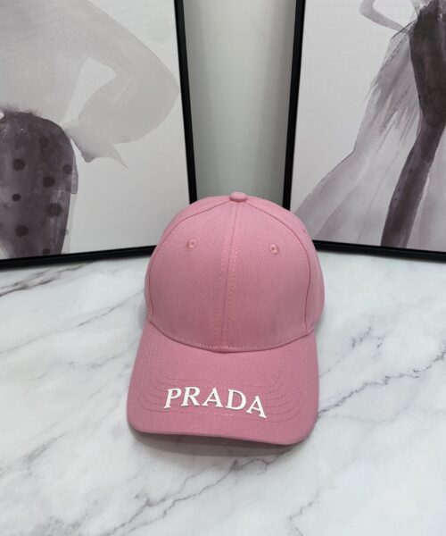 Prada Drill Baseball Cap Pink Prada Cap