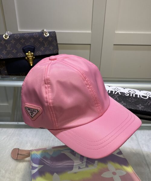 Prada Drill Baseball Cap Pink Prada Cap