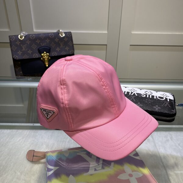 Prada Drill Baseball Cap Pink Prada Cap
